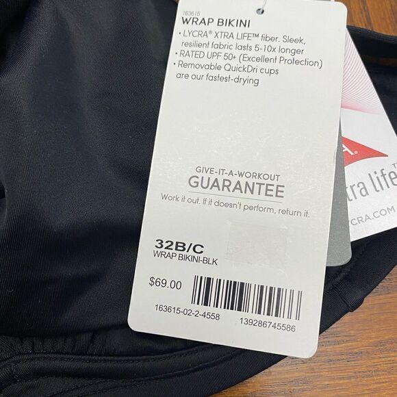 Athleta Bra Cup Halter Bikini Top 32 B/C - Picture 13 of 14